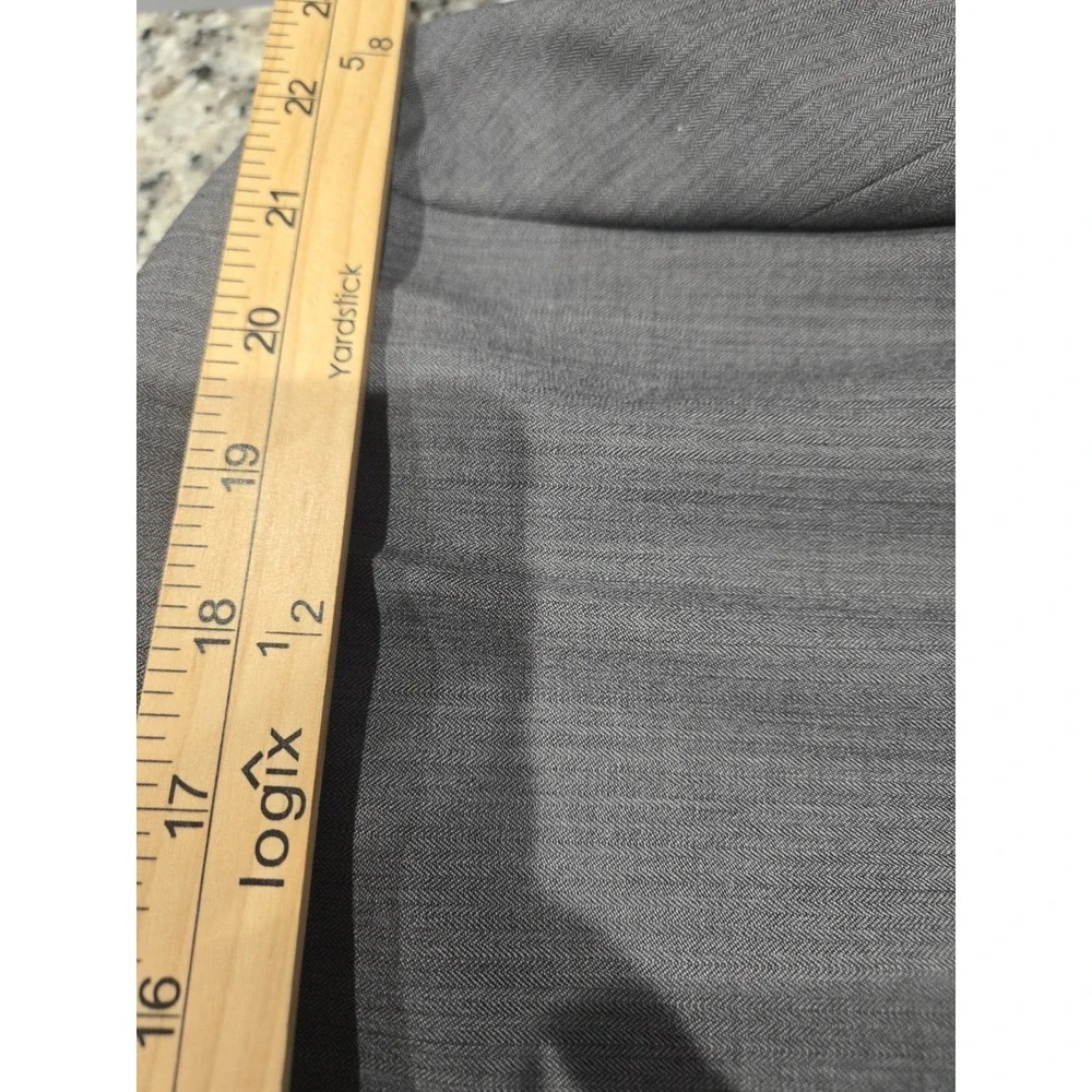Perry Ellis portfolio Modern Fit 50 L Wool Blend Suit Jacket Blazer Gray